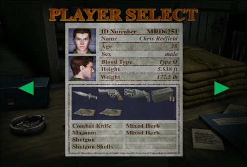 Resident Evil Code Veronica Battle Game - Chris Redfield