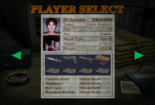 Resident Evil Code Veronica Battle Game - Claire Redfield