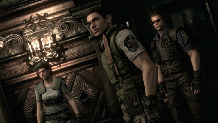 Resident Evil Remake Jill Valentine and Chris Redfield and Albert Wesker