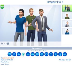 Resident Evil 7 Sewer Gators The Sims 4