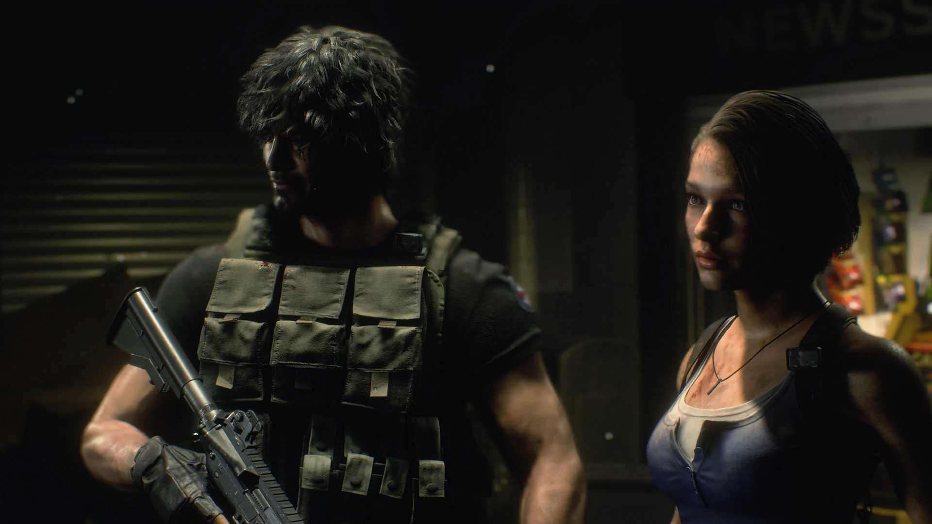 Resident Evil 3 Carlos Oliveira and Jill Valentine