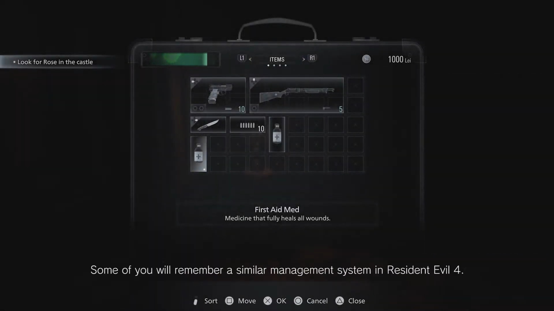 Resident Evil 8 Village Gameplay Trailer Inventory