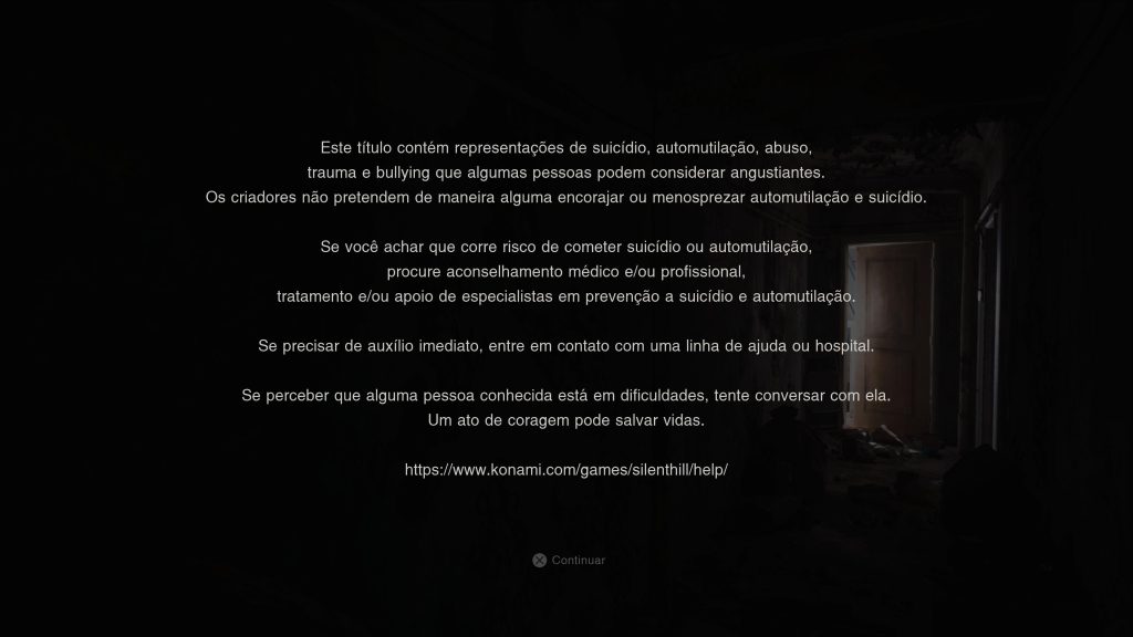 Silent Hill: The Short Message, aviso