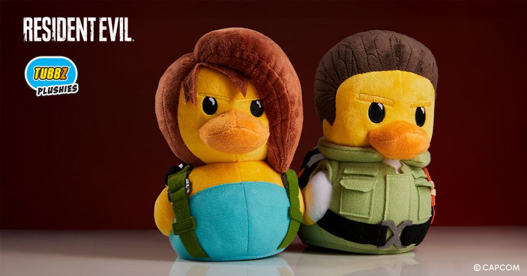 patos de pelúcia de Jill Valentine e Chris Redfield